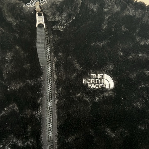 🛍️ The North Face Mossbud reversible girls jacket XL (18) black faux fur dot - Picture 9 of 9